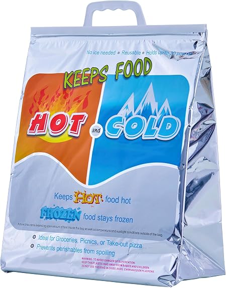 Superio Hot and Cold Insulated Bags for Food Delivery, Grocery Shopping Bags, Food Storage for Hot and Frozen Food for T