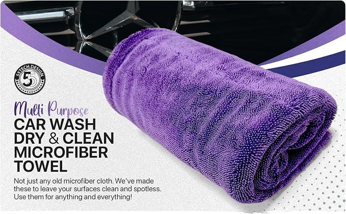 Motors Fast Drying Towels for Cars 31"x20" Car Wash Dry & Clean Microfiber Towel Twist-Loop Pile for Faster One-Pass Veh