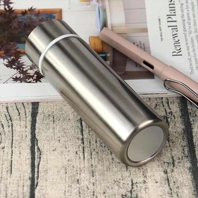 Cute Small Purse Water Bottle, 4.4 Fl. Oz, Mini Slim Flask for Kids Lunchbox, Portable Skinny Handbag Water Bottle, Vacuum Insulated Reusable Leak Proof Stainless Steel Cup