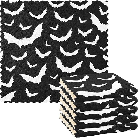 Kitchen Dish Towels 6 Pack, Dish Cloths for Drying Dishes Absorbent Cleaning Cloths Washcloth Reusable Dishcloths Dish R