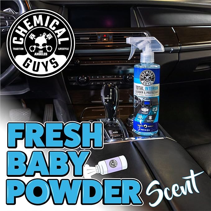 Chemical Guys Total Interior Cleaner & Protectant – Chemical Guys Interior Cleaner, Cleans & Protects Leather, Vinyl, Plastic, Rubber, Glass with a Streak-Free Finish — 16 Fl Oz (Pack of 2)