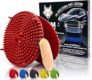 10.4" Car Wash Bucket Insert Fits 3.5-5 Gallon (2-Pack, Red)