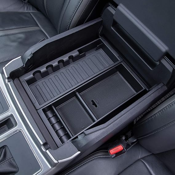 PIMCAR Compatible with Ford 2015-2020 F150, 2017-2022 F250 F350 F450, 2018-2024 Expedition Center Console Organizer Inse
