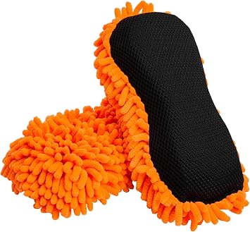 SCRUBIT Microfiber Car Wash Sponge - Non-Scratch Wash Mitt Microfibers for Cleaner Cars, Great for Everyday Cleaning - A