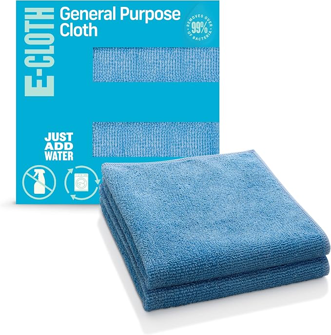 E-Cloth General Purpose Cleaning Cloth Kit, Reusable Cleaning Towel, 2 Pack