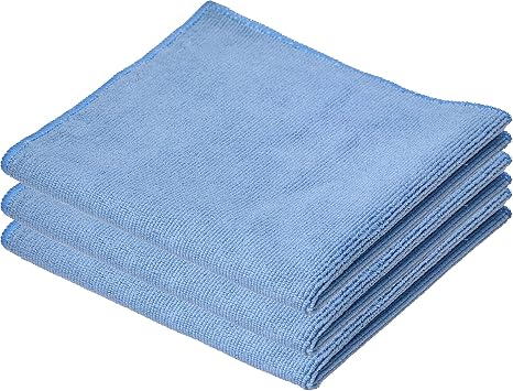 Superio Blue Microfiber Cleaning Cloth for Car, House, Bathroom, 16"x16" Miracle Cloth, Streak and Lint Free, No Deterge