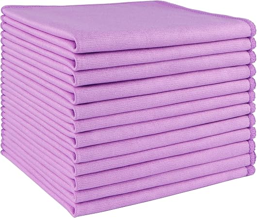 HOMEXCEL Glass Cleaning Cloths 12PK, Streak Free Towel for Windows, 12x12in