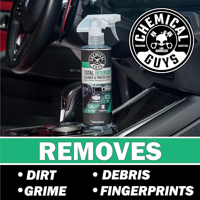 Chemical Guys SPI23416 Total Interior Cleaner and Protectant, New Car Smell, (Safe for Cars, Trucks, SUVs, Jeeps, RVs & More) 16 fl oz (Pack of 2)