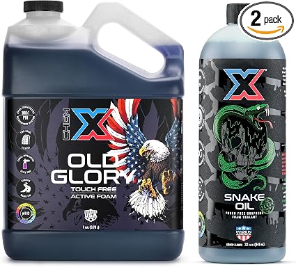 Chem-X Beginner Touch-Free Clean + Seal Bundle: Old Glory Touch-Free Active Foam Wash (1g) + Snake Oil Venom Graphene Ce