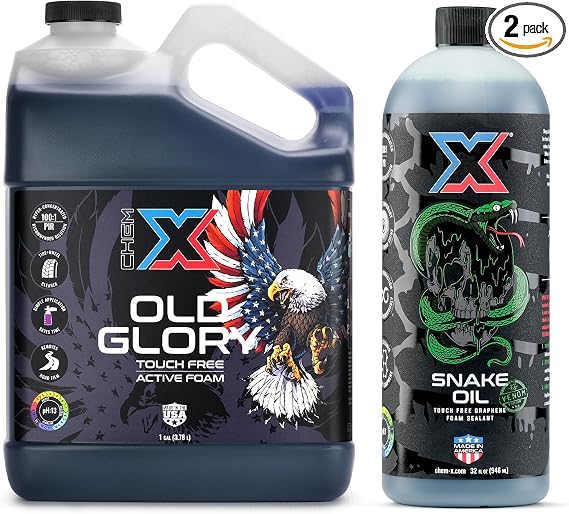 Chem-X Beginner Touch-Free Clean + Seal Bundle: Old Glory Touch-Free Active Foam Wash (1g) + Snake Oil Venom Graphene Ce