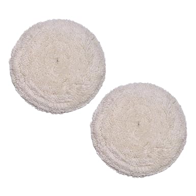 100% Wool Buffing Pads for Cutting, Compounding and Polishing, 7.5 Inch Diameter x 1.5 Inch Thick, Hook and Loop Backing