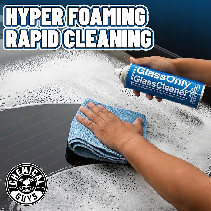 Chemical Guys CLDSPRAY100 Foaming Glass Cleaner (Works on Glass, Windows, Mirrors, Navigation Screens & More; Car, Truck, SUV and Home Use), Ammonia Free & Safe on Tinted Windows, 19 fl oz