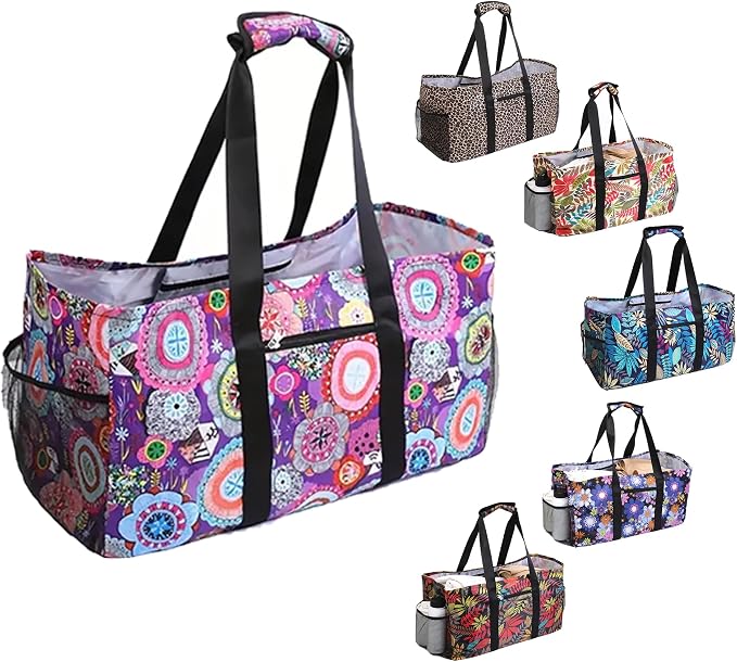 Extra Large Utility Tote Bag - Reusable Grocery Bags Foldable Heavy Duty