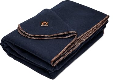 Arcturus Military Wool Blanket - Warm, Thick, Washable - Great for Outdoors, Camping, Stadium Blanket, Picnics, Travel -