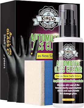 Kingvo Car Glass Cleaner Spray, Windshield Washer Fluid,Car Window Cleaner Auto Detailing Supplies Shower Door Water Spo