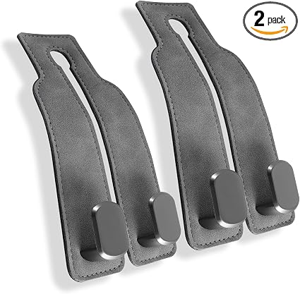 LUCKY-M 2Pack Car Hooks for Headrest, Car Headrest Hook for Purses and Bags, Car Seat Back Storage Hook Purse Holder for