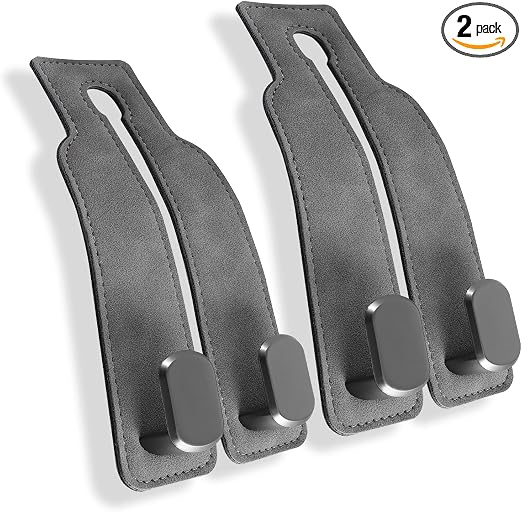 LUCKY-M 2Pack Car Hooks for Headrest, Car Headrest Hook for Purses and Bags, Car Seat Back Storage Hook Purse Holder for