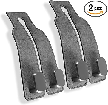LUCKY-M 2Pack Car Hooks for Headrest, Car Headrest Hook for Purses and Bags, Car Seat Back Storage Hook Purse Holder for
