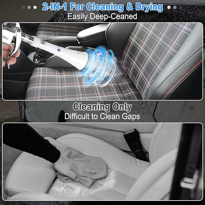 Car Cleaning Gun Detailing Dry Air Blow Gun, High Pressure Car Interior Cleaning Tool, Car Dryer Air Blower for Car Surfaces Quickly Blasts Dust, Works with Air Compressor
