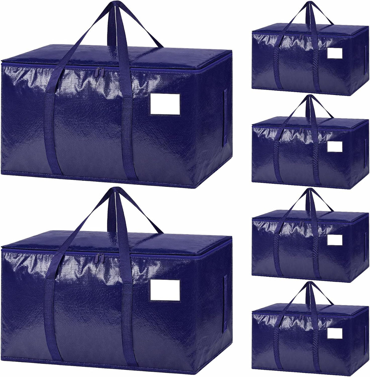 Moving Bags Heavy Duty Extra Large, 6-Pack, Dark Blue