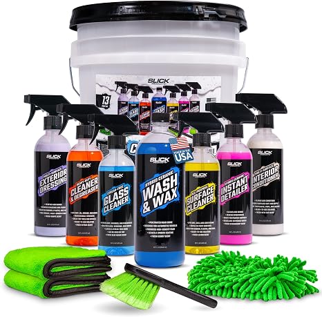 Slick Products Complete Car Wash & Detail Kit - 13 Piece