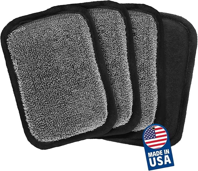 MEKER Grill Brush Bristle Replacement Pad, Ultra Safe Cleaning, Grill Cleaner Pad, Grill Brush Replacement Pad, 4 PCS
