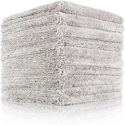 The Rag Company - Creature Edgeless Auto Detailing Towels; Professional 70/30 Blend, Dual-Pile Plush Microfiber, Buffing