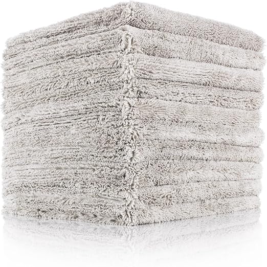The Rag Company - Creature Edgeless Auto Detailing Towels; Professional 70/30 Blend, Dual-Pile Plush Microfiber, Buffing