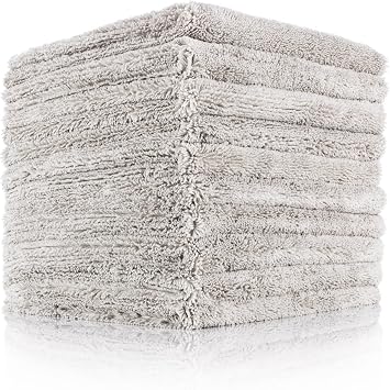 The Rag Company - Creature Edgeless Auto Detailing Towels; Professional 70/30 Blend, Dual-Pile Plush Microfiber, Buffing