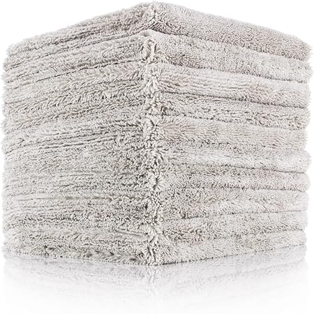 The Rag Company - Creature Edgeless Auto Detailing Towels; Professional 70/30 Blend, Dual-Pile Plush Microfiber, Buffing