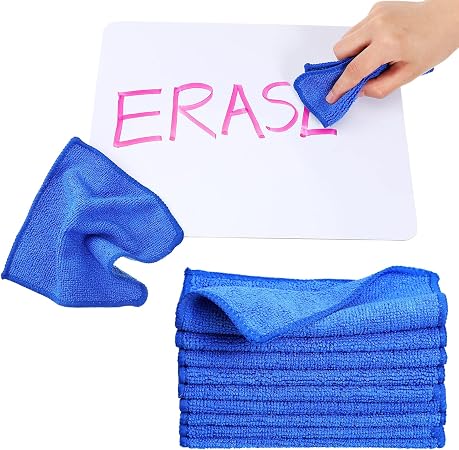 Tanlade 30 Pcs Dry Erase Cloth,6 X 6 Inch,Blue