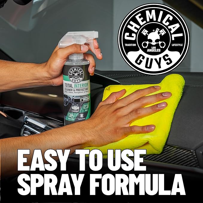 Chemical Guys Total Interior Cleaner and Protectant, New Car Smell (Safe for Cars, Trucks, SUVs, Jeeps, RVs & More) 128 fl oz - SPI234