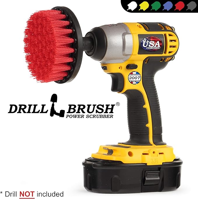 Outdoor Cleaning Tools - Patio Scrub Brush - Outdoor Deck Scrubber Brush - Bird Bath Cleaning Tool - Fountain Cleaning Brush - Garden Statues Cleaning Tools - Concrete Stain Cleaner - House Siding