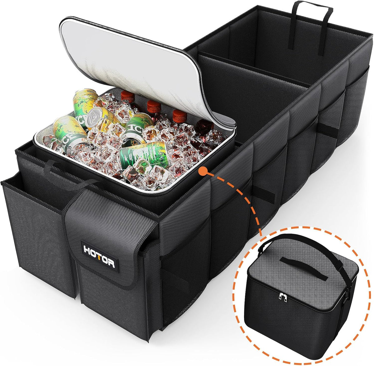 Trunk Organizer, Sturdy Foldable with Cooler for Car, Sudan & SUV