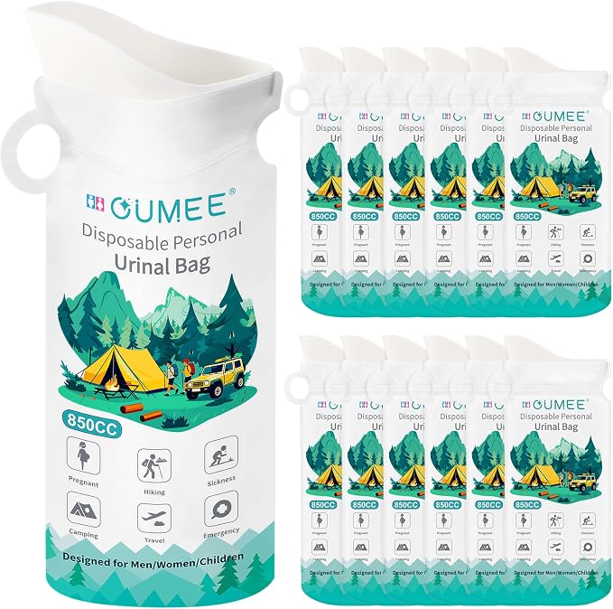 OUMEE 850ML Emergency Disposable Urinal Bags, 8/12/20/28 Pcs