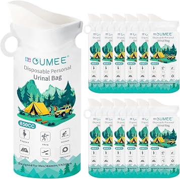 OUMEE 850ML Emergency Disposable Urinal Bags, 8/12/20/28 Pcs