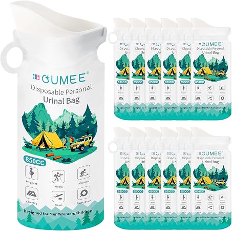 OUMEE 850ML Emergency Disposable Urinal Bags, 8/12/20/28 Pcs