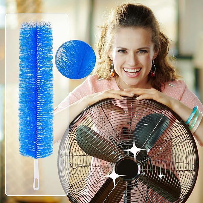 Fan Cleaner Brush，Fan Brush Cobweb Duster Microfiber Duster Ideal for Ceiling Duster, Household Duster Curtains，Fan Cleaner for Box Fan（2PCS）