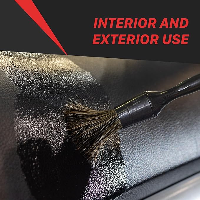 Maxshine Universal Premium Natural Boar’s Hair Detailing Brush #10 | Durable Plastic Handle with No-Shed Bristles | Gentle Cleaning Brush for Engine Bays, Wheels, Interiors, Air Vents & Car Detailing