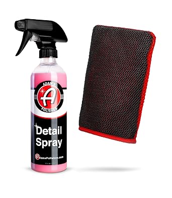 Adam's Clay Mitt Combo - Detail Spray Clay Lubricant for Medium Grade Clay for Car Detailing - Glove Quickly Removes Deb
