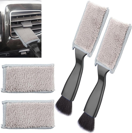 BFXM Double Head Brush for Car Clean, 2 in 1 Car Detailing Brush