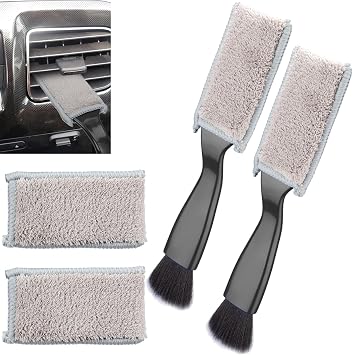 BFXM Double Head Brush for Car Clean, 2 in 1 Car Detailing Brush