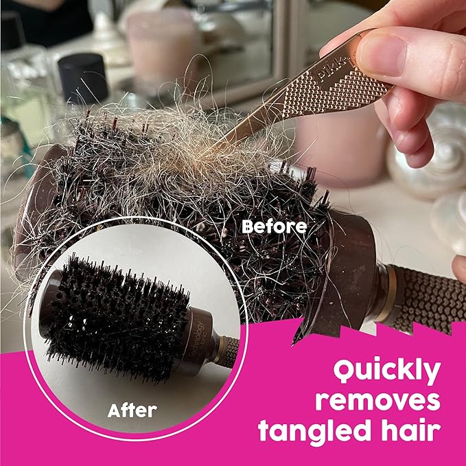 Pikk-it® Amazing Tool for Your Vacuum that Removes Tangled Hair in Seconds, Improves Cleaning Power & Efficiency. Great on Pet & Human Hair, Super Strong (Twin Pack)