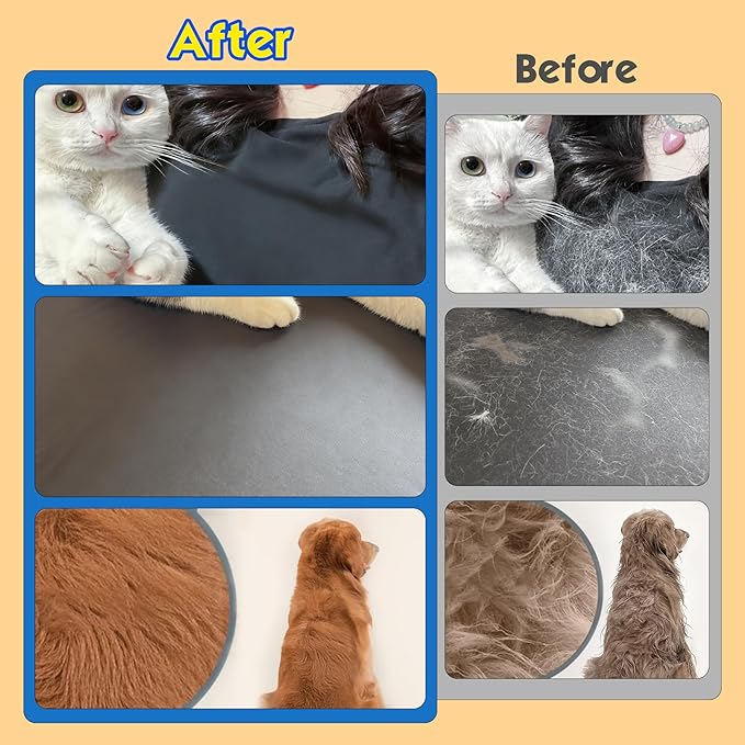 Pet Hair Removal Glove for Cats & Dogs, 2 Pcs Thickened Five-Finger Electrostatic Hair Remover Golve,Magic Brush with Pet Hair Remover Comb on Carpet, Clothing, Laundry, Couch