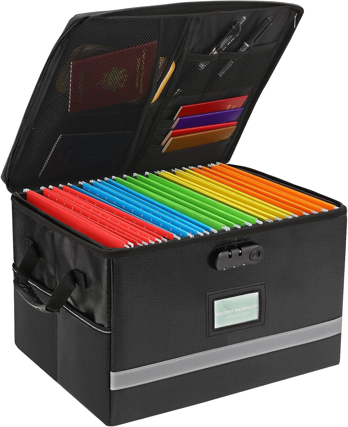 Fireproof File Organizer with Lock, 1 Layer