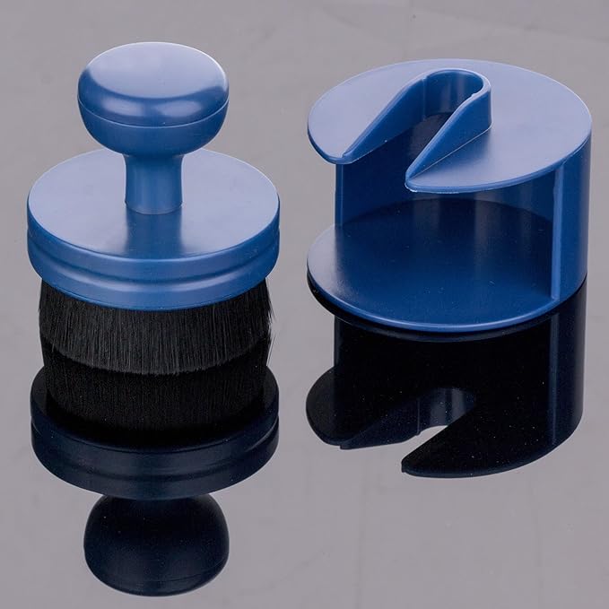 BABYSHEEP Car Tire Shine Applicator,Vegan Tire Shine Brush with Stand for Auto Detailing Cleaning Service,Black+Blue (2pc)