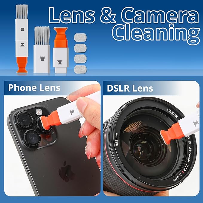 32PCS Upgraded Keyboard Cleaning Kit, 13-in-1 Electronics Cleaner Tool with Dust Cleaning Putty, Microfiber Cloth, Wipes-Cleaning Set for iPhone, AirPods, iPad, Laptop, PC Screen, Monitor, Camera