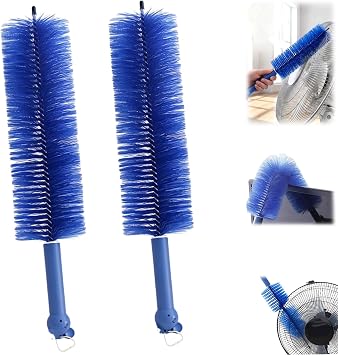 2026 New 2 Pcs Fan Cleaning Brush Bendable Cobweb Duster Cobweb Duster, Bendable Fan Duster, Plastic Fan Cleaner Brush, 
