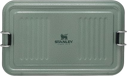 STANLEY Classic Legendary Useful Box 1.25 qt | Metal Snack and Lunch Box | Durable Stainless Steel Travel Food Storage C