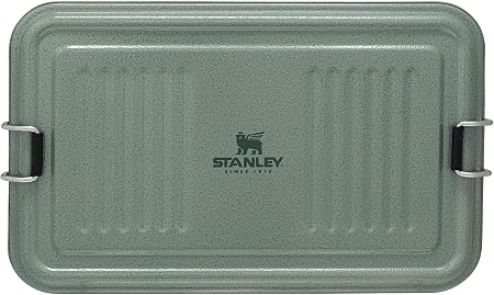 STANLEY Classic Legendary Useful Box 1.25 qt | Metal Snack and Lunch Box | Durable Stainless Steel Travel Food Storage C